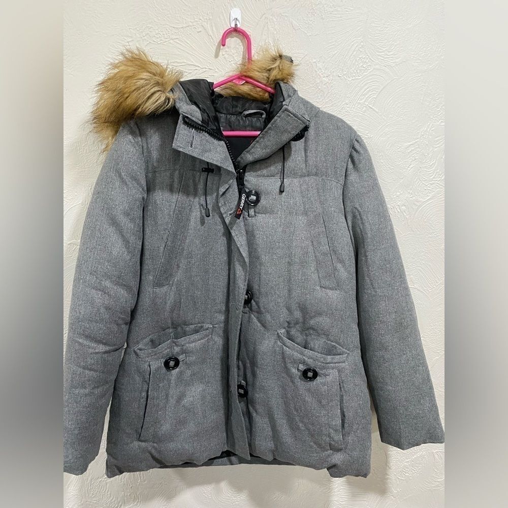 Gerry gray hooded winter coat size medium
